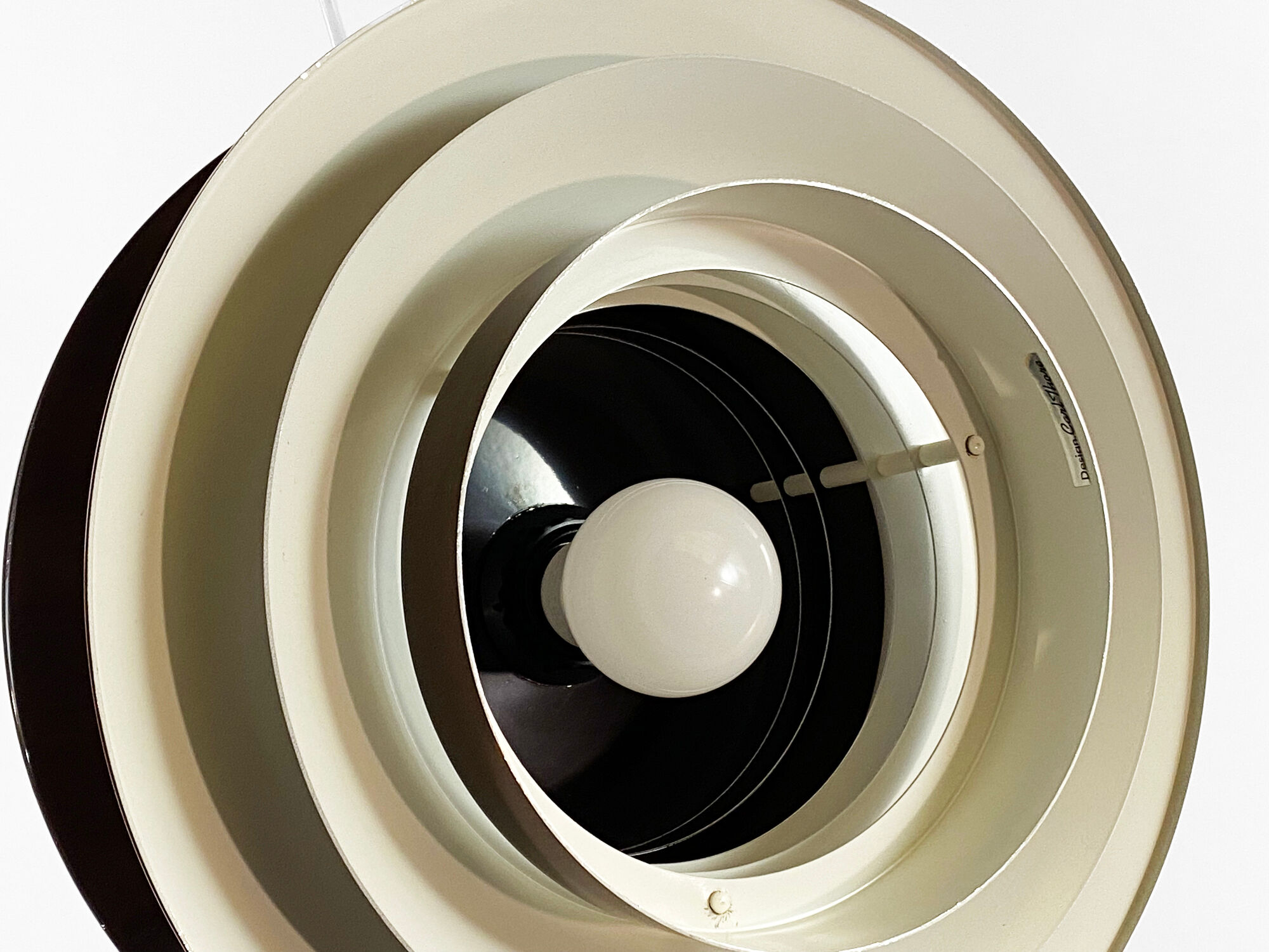 Pendant light "Trava" brown version by Carl Thore for Granhaga Metallindustri. Sweden 1970s.