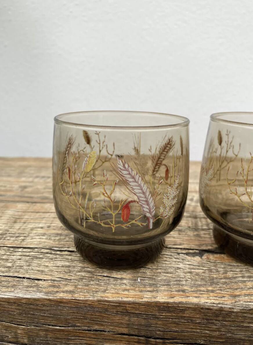 8 country water glasses