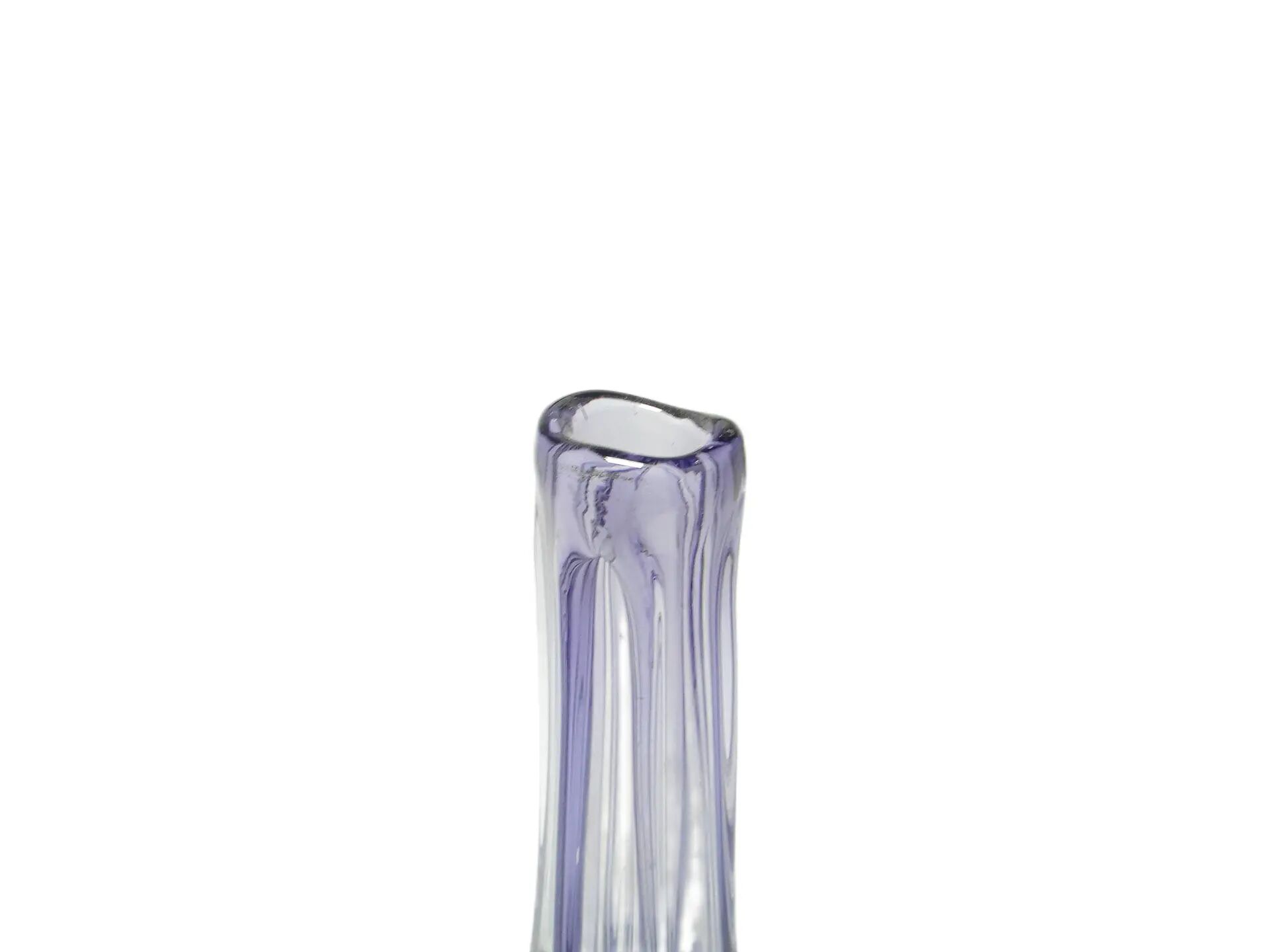 Glut vase, mid-century modern, violet glass, by J. S. Drost, Ząbkowice, Poland, 1970s.