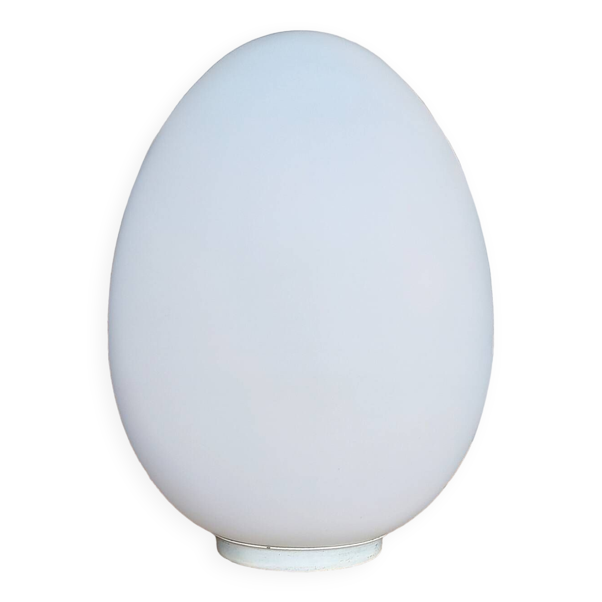 Lampe année 70 oeuf opaline