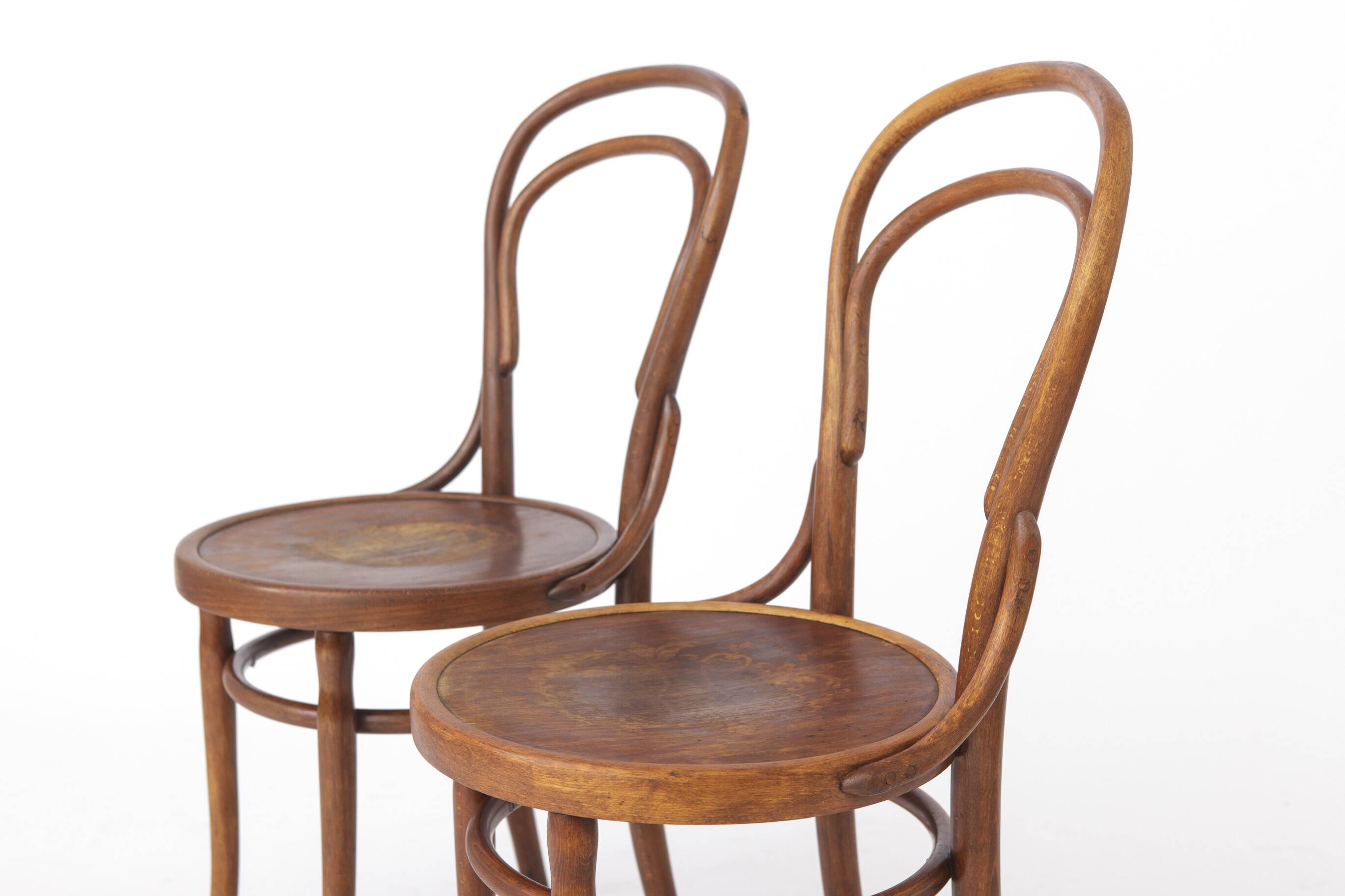 Pair of Antique Bentwood Chairs | Austrian Beechwood Dining Chairs | 1930s