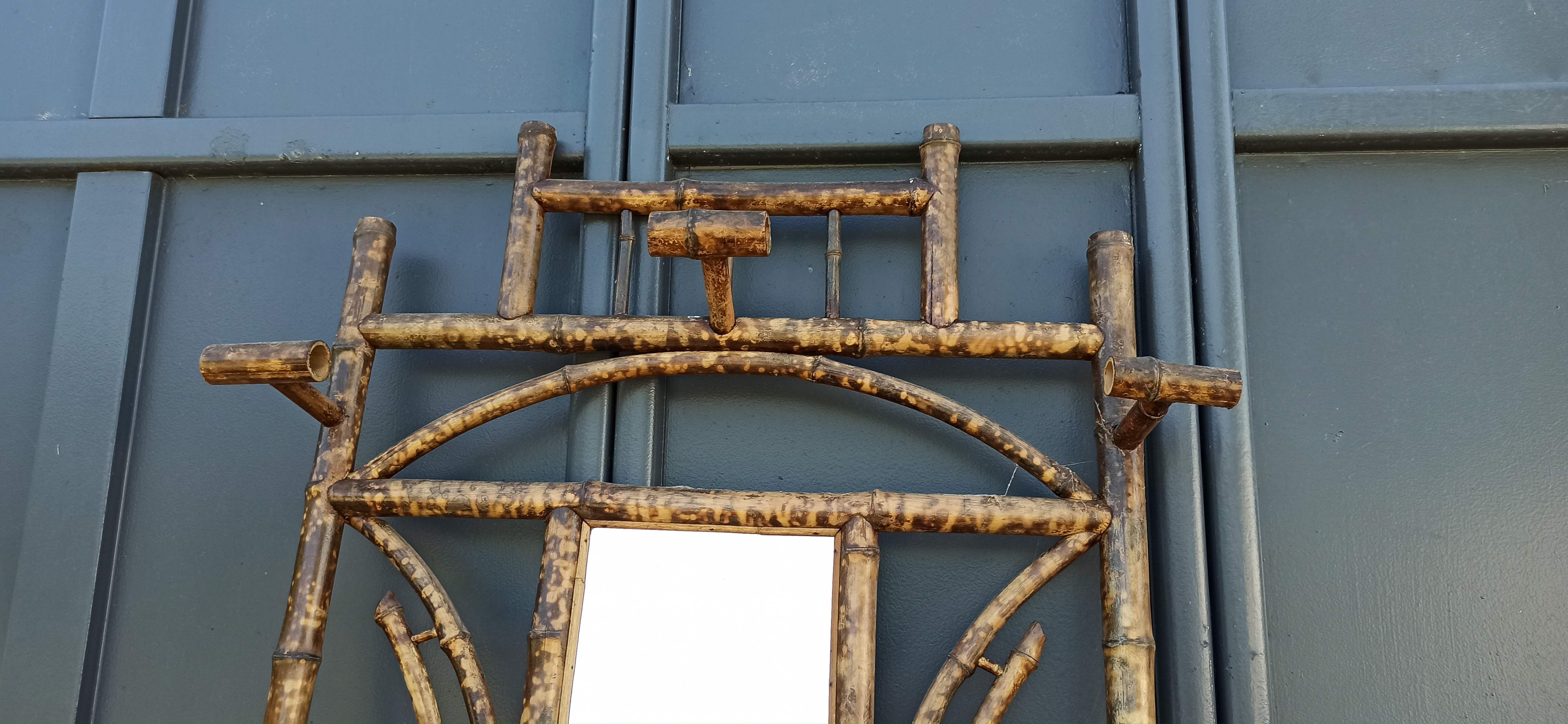 Cloakroom door wall coats bamboo mirror