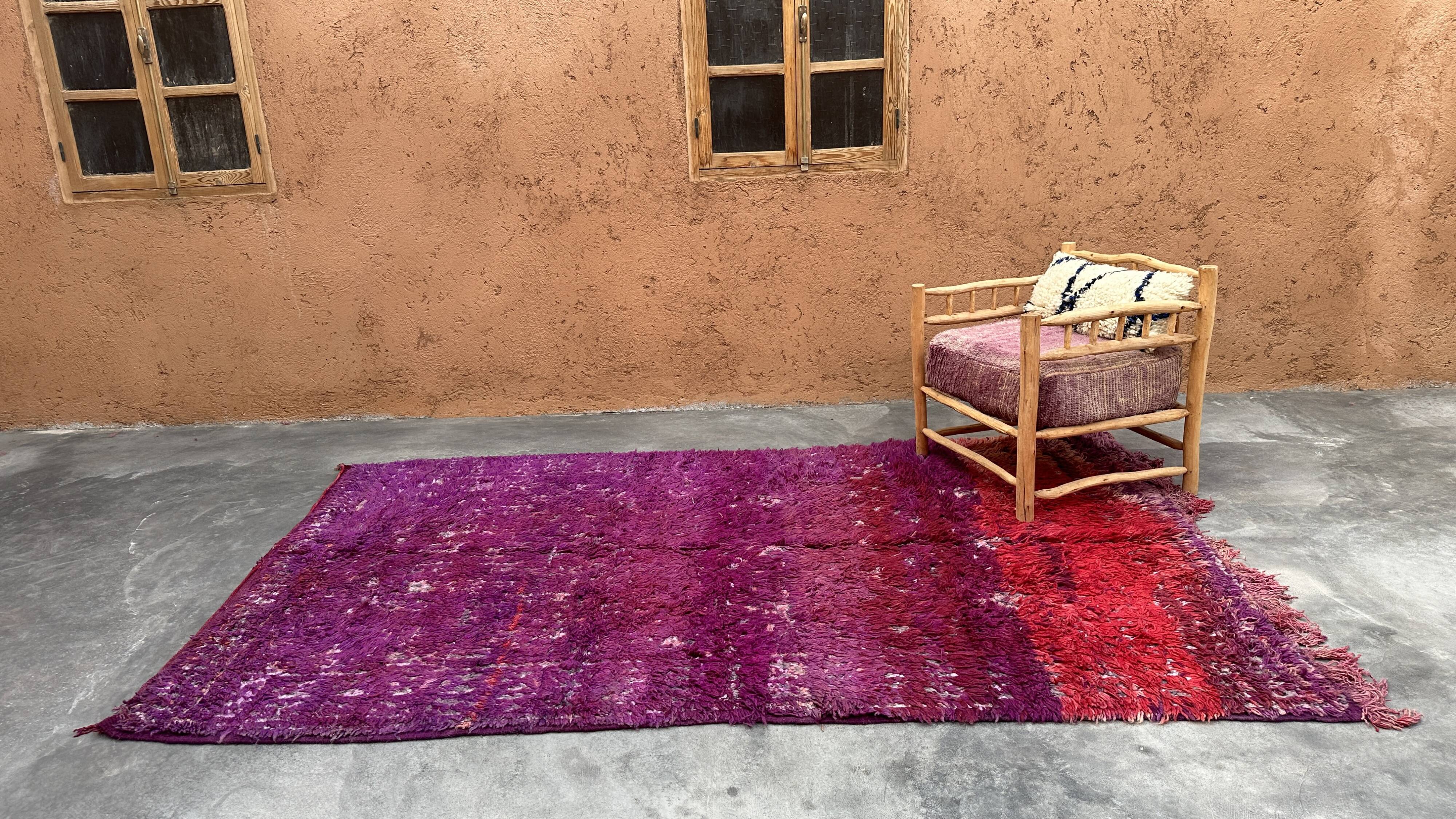 Moroccan rug Beni M'Guild purple - 296 x 192 cm