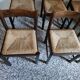 Natural wooden chair, headband backrest, mulched seat