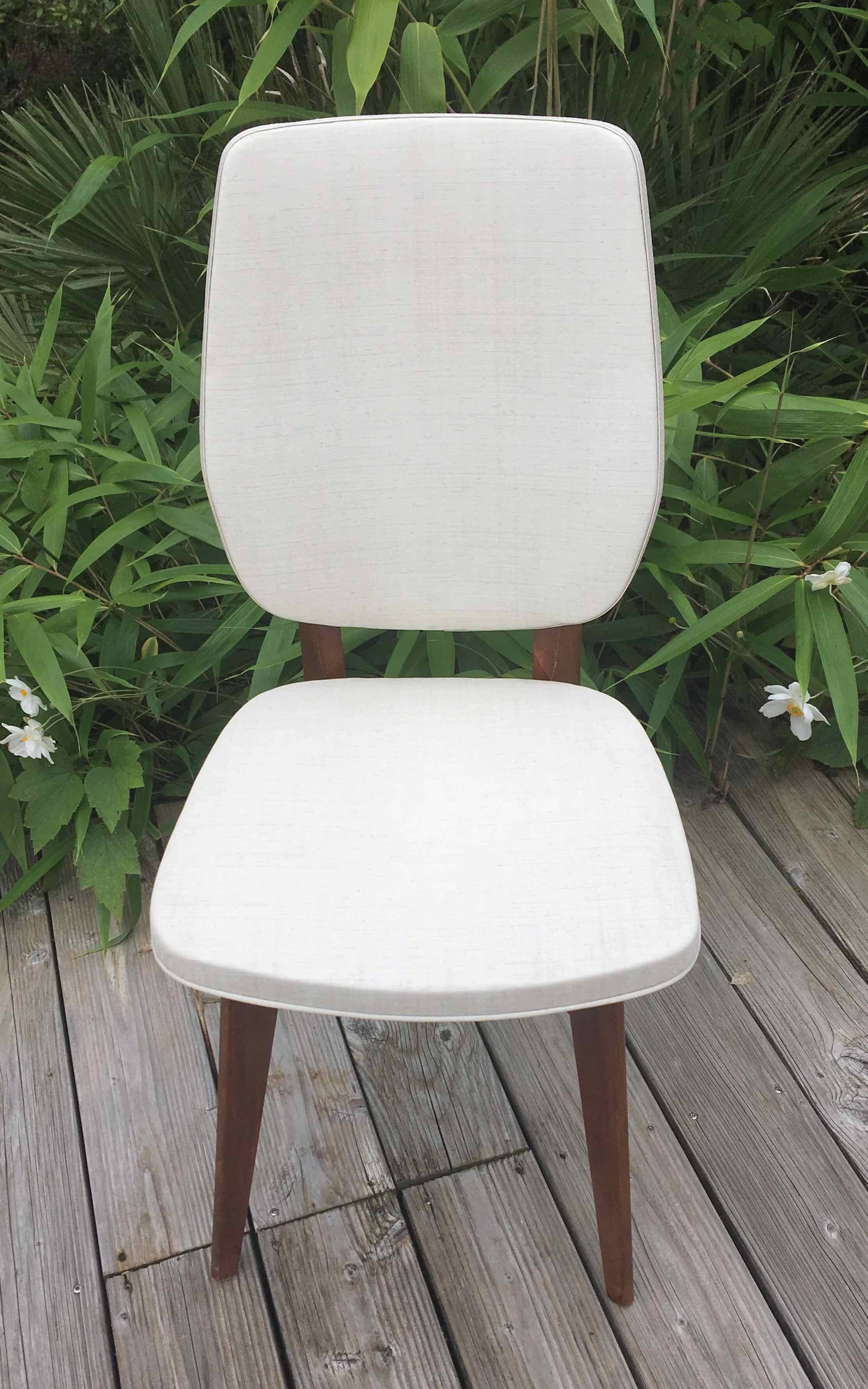 4 chaises en teck design 1960