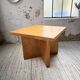 Square modernist table made of solid pine from the 1950s.