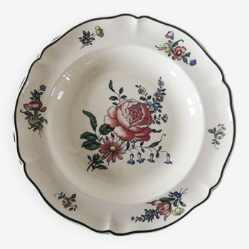 10 anciennes assiettes creuses en faïence villeroy & boch – 1562 – rose