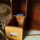 Caisse, cabinet de métier en bois vintage