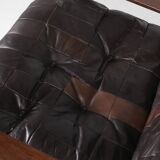 Faiteuil vintage en bois et cuir