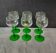 6 elegant emerald green stem glasses by Luminarc, Rhine wine, white wine.