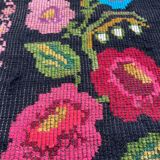 Romanian floral rug with beautiful design made by hand in wool