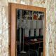 60s 70s teak mirror 77x37cm