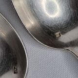 Set of 4 silver metal spoons, 14.5 cm