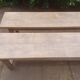 Antique solid oak farm benches