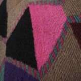 Vintage Turkish rug from Oushak, hand-woven 124x141 cm