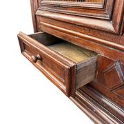 Wrought-iron library from the Louis XIII - Louis XIV period, oak, 17th century.