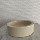 Beige ceramic trinket bowl