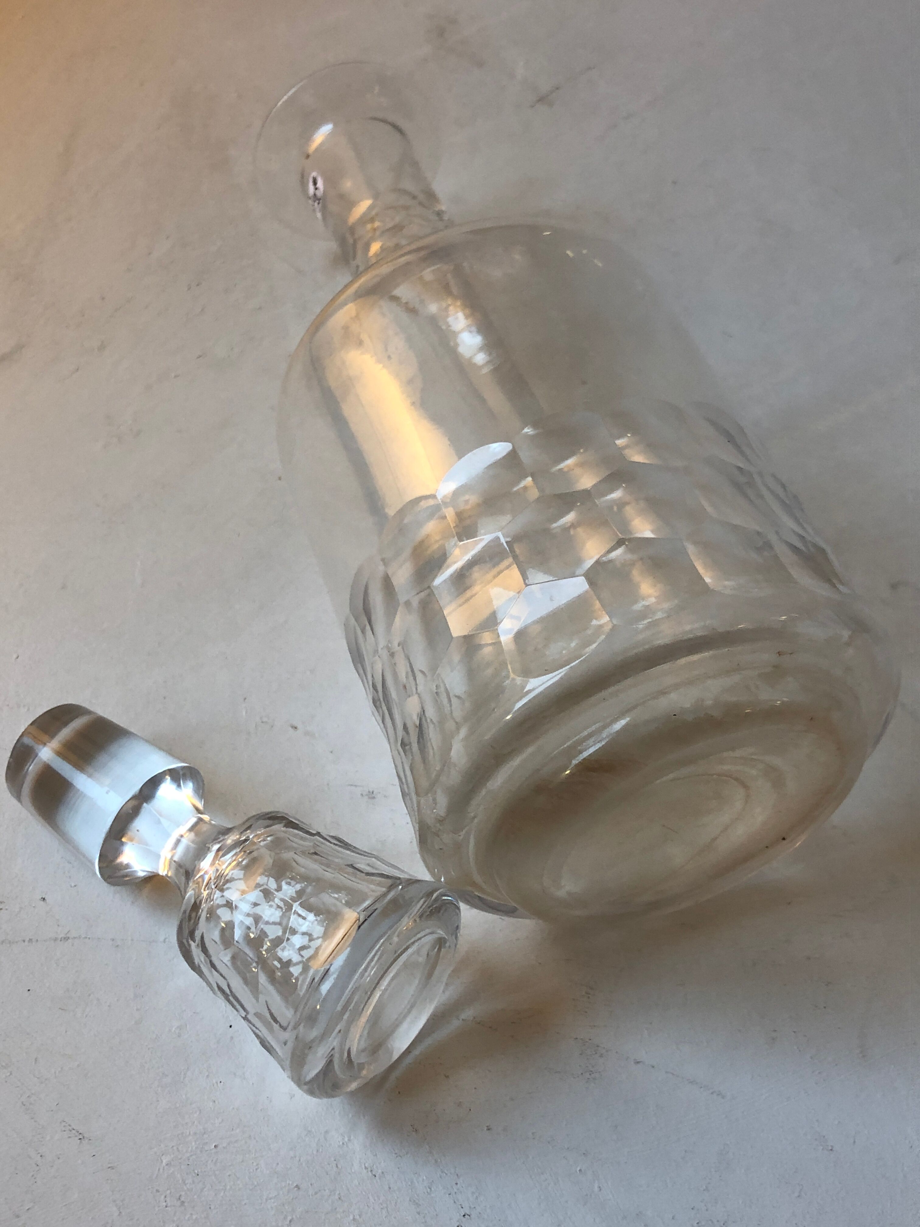 Old crystal decanter snipped