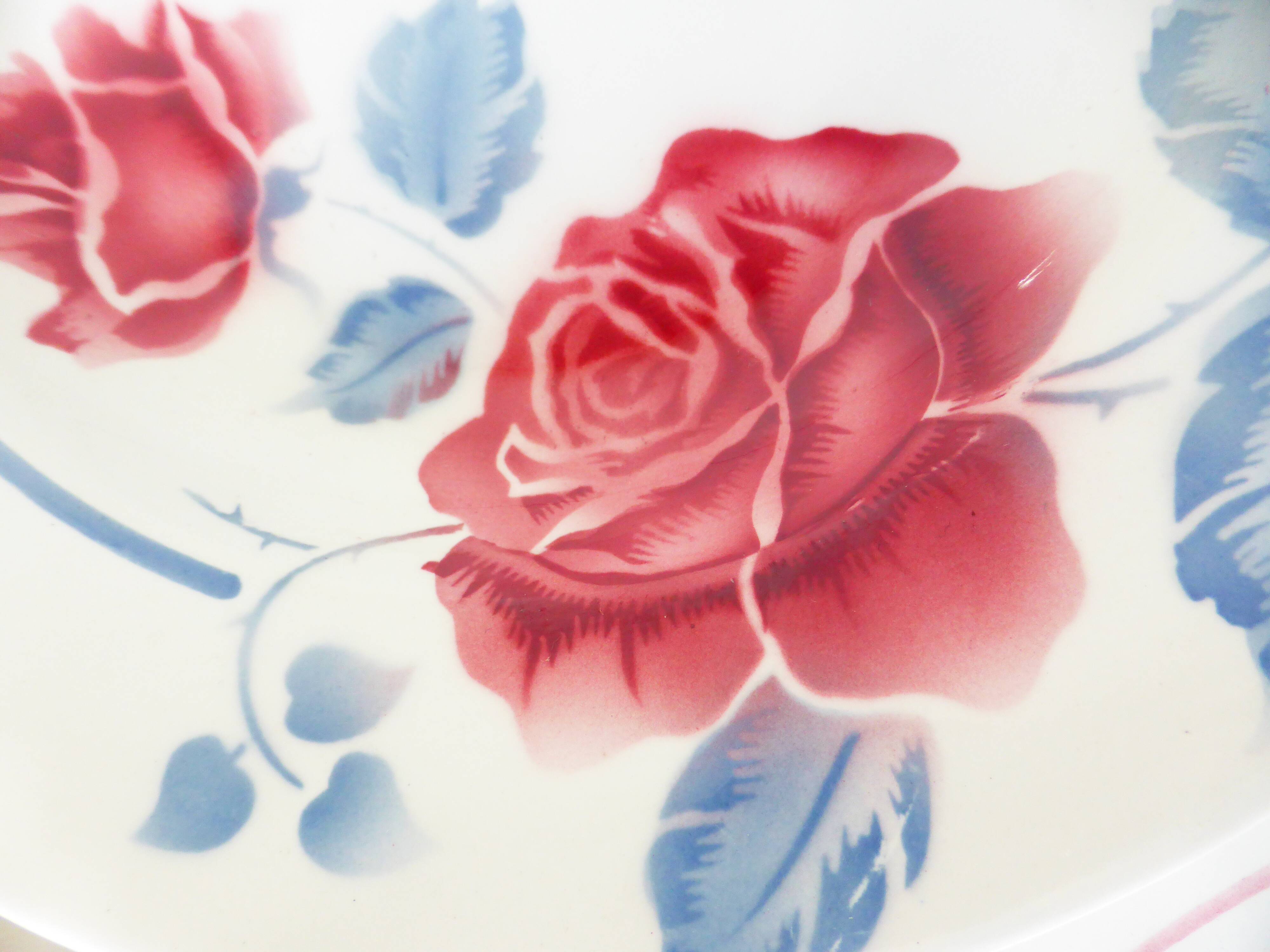3 vintage soup plates in a jumble