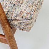 Scandinavian armchair multicolour knitting Boho style design by H.Lis