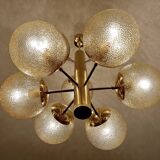 Large Vintage Bubble Glass Pendant Light