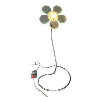 Lampe à poser fleur en verre