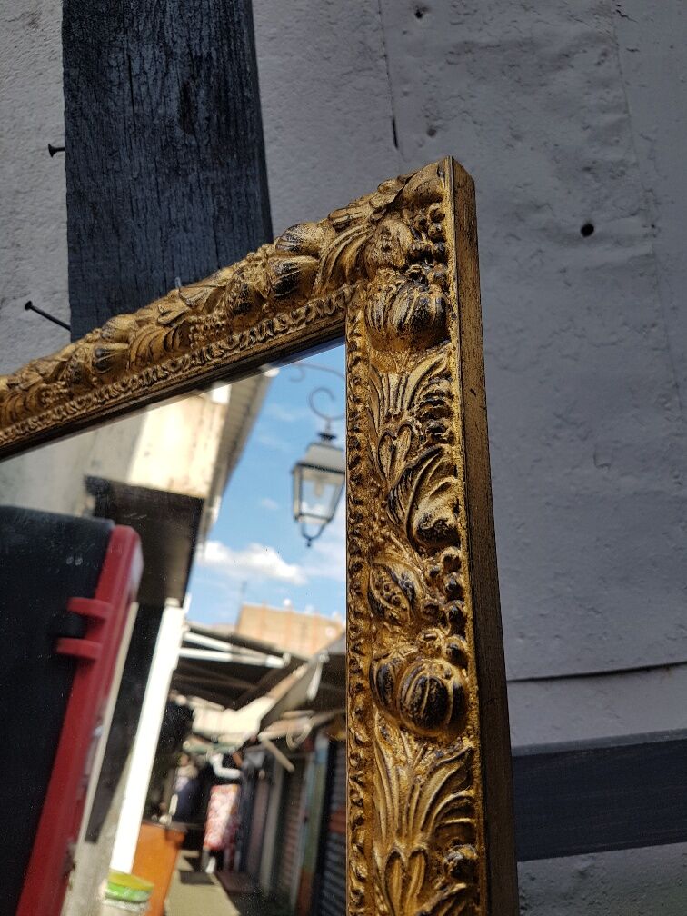 Miroir doré de style italien dit " francesca "  44x178cm