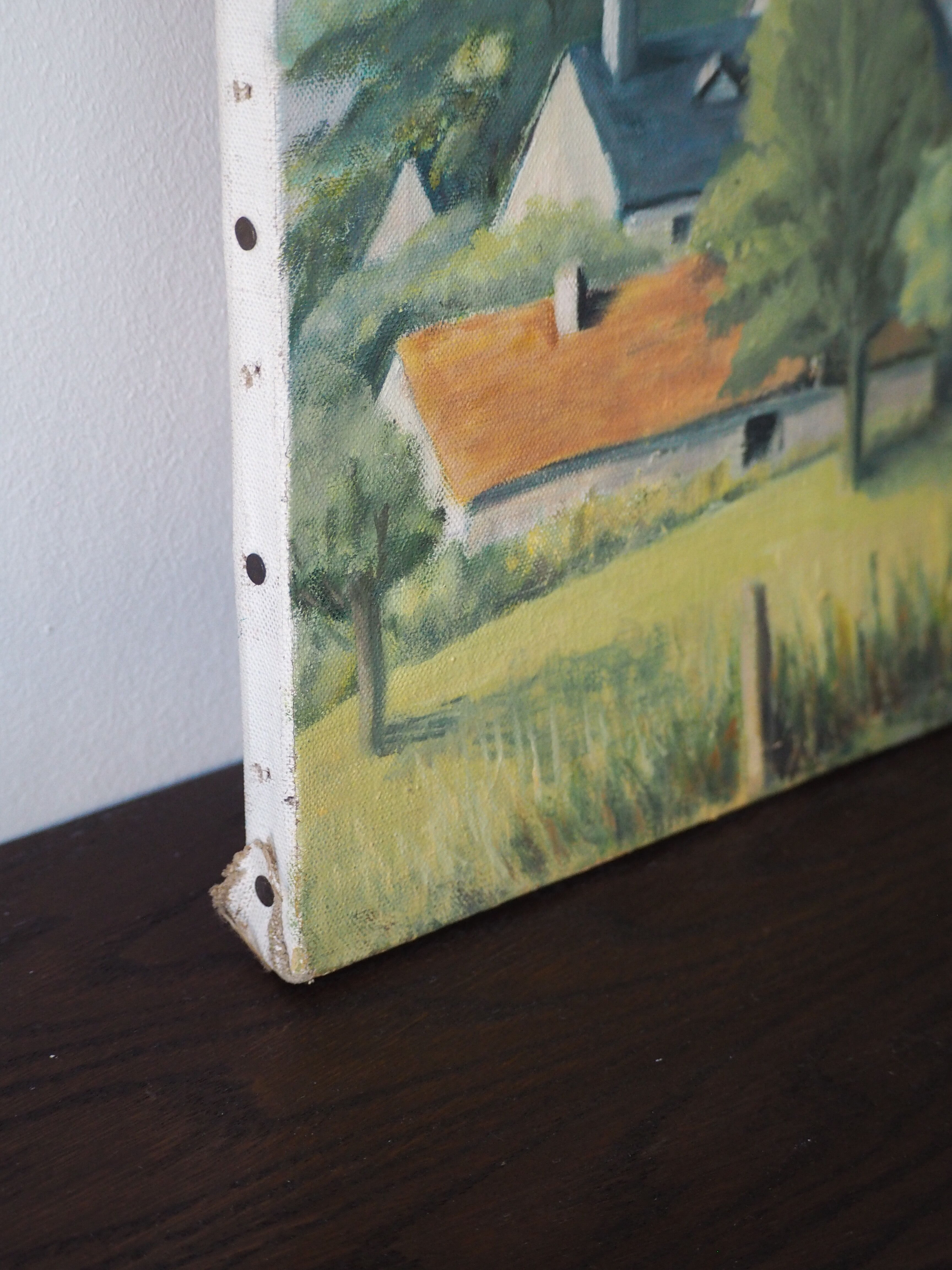 Oil on landscape canvas