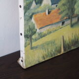 Oil on landscape canvas