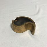 Cendrier ancien bronze doré forme virgule objet du fumeur vintage