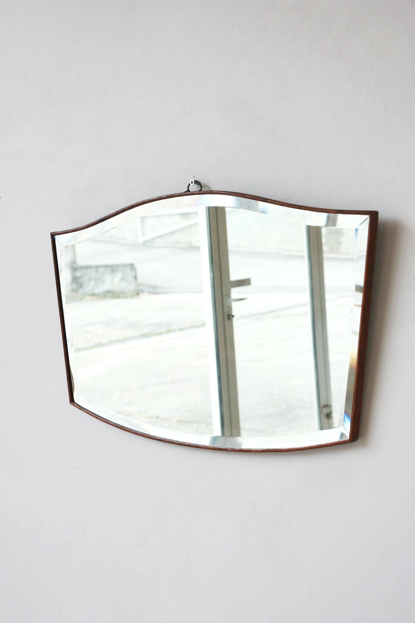 Beveled Mirror - Wooden outline - "Moustache" - 5.0