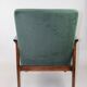 Fauteuil en velours vert vintage, années 1970