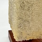 Scandinavian teak and acrylic granite desk lamp, 1950s