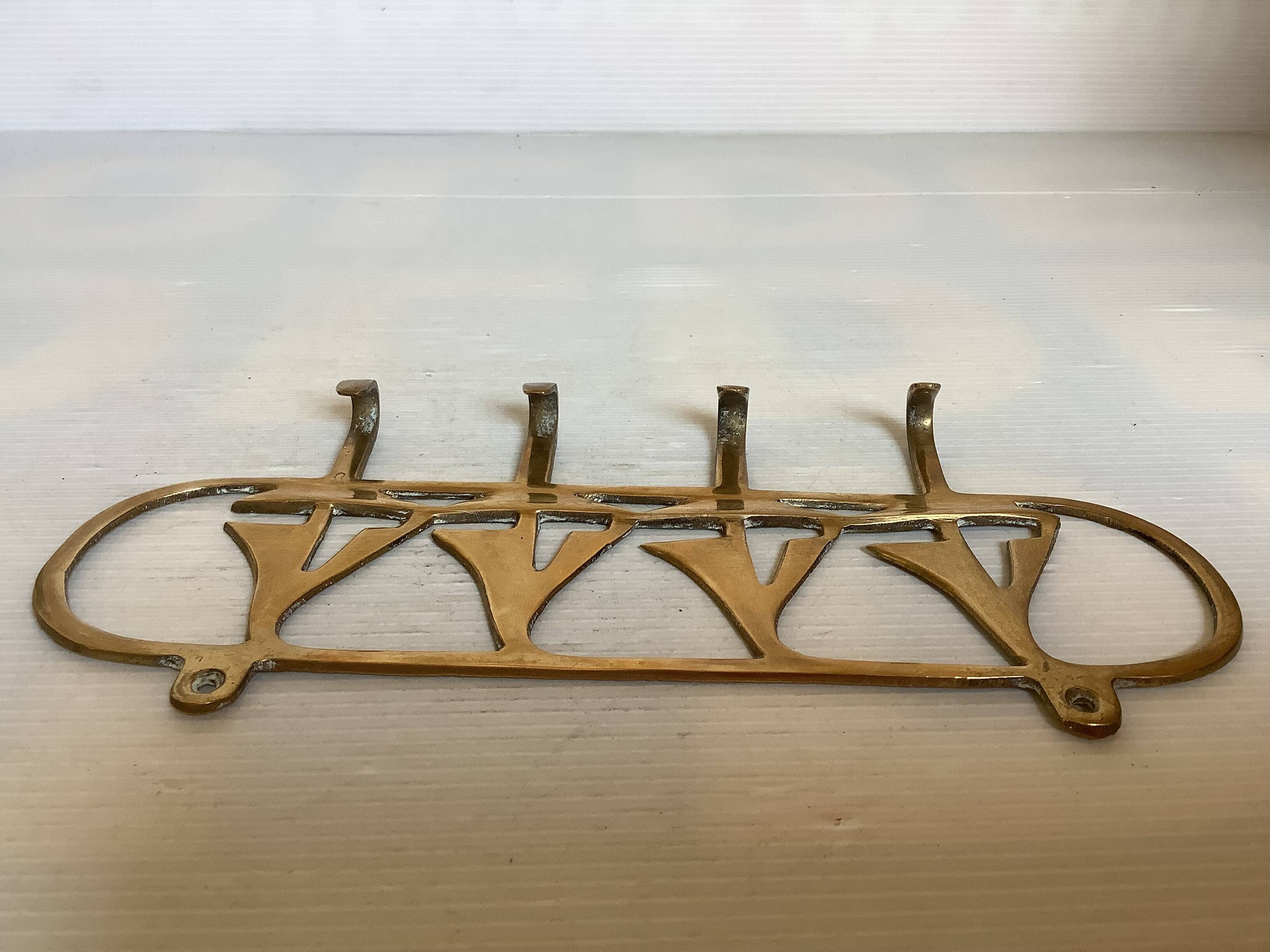 Nautical yacht coat rack in brass