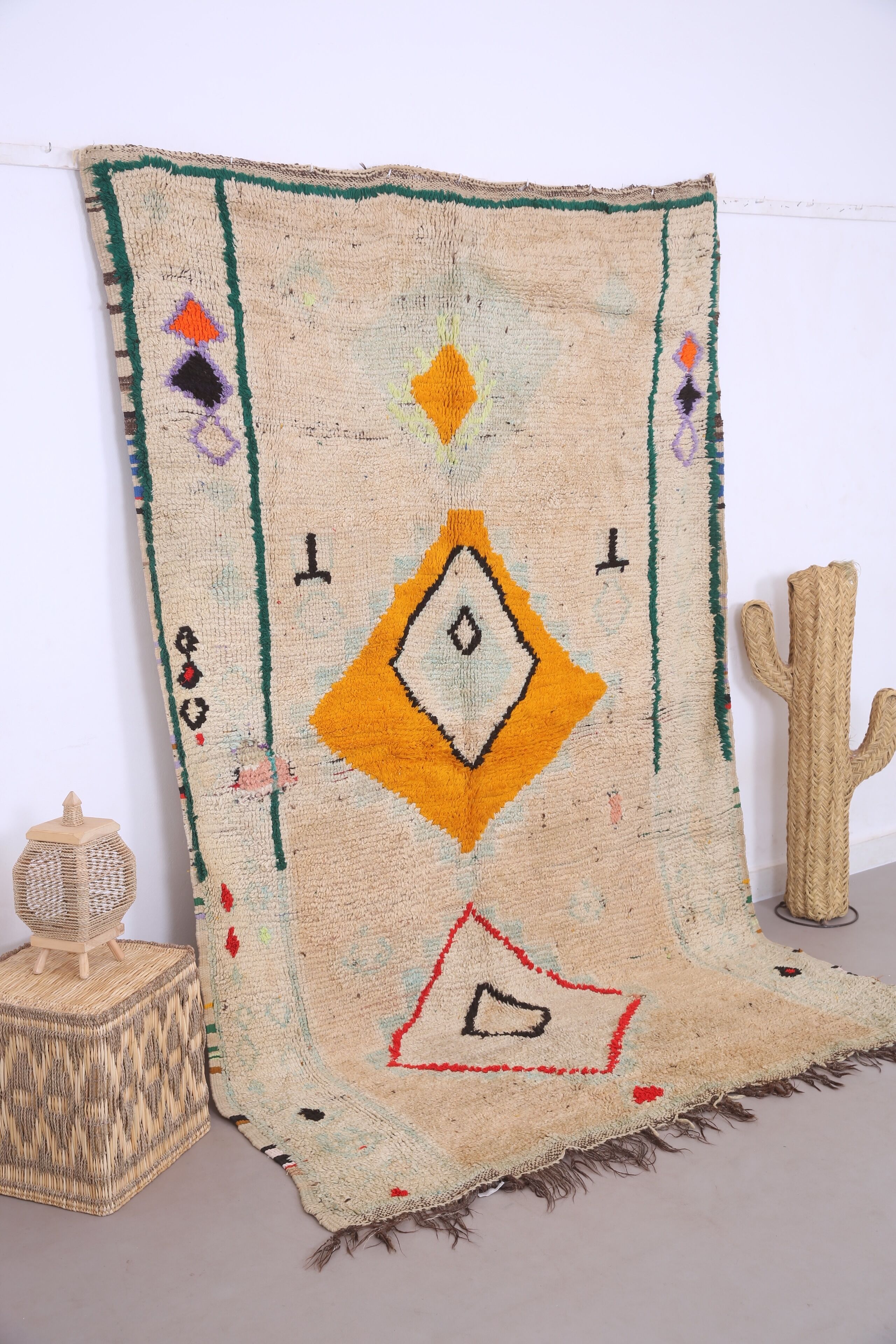 Vintage Moroccan Rug 172 x 275 cm - Berber rug Handmade - Bohemian Wool Rug