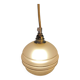 Frosted glass lamp with golden trims