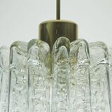 Doria mid century pendant light chandelier with 16 glass tubes 1960s