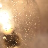 small 80's table lamp in glass and gold metal