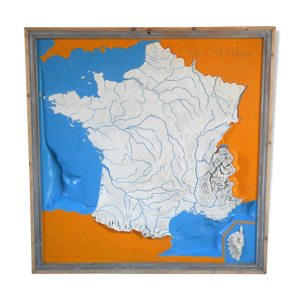 Carte de France en fibrociment