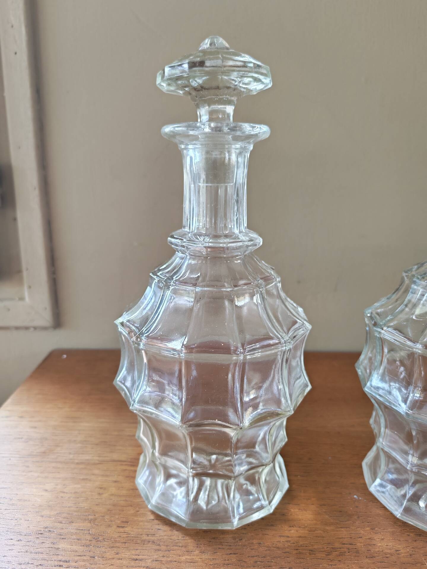 Paire de carafes anciennes 19ème siècle