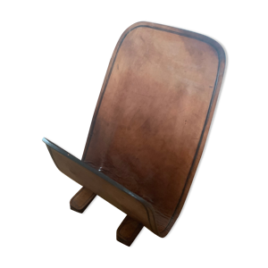 Porte revue en cuir années 60