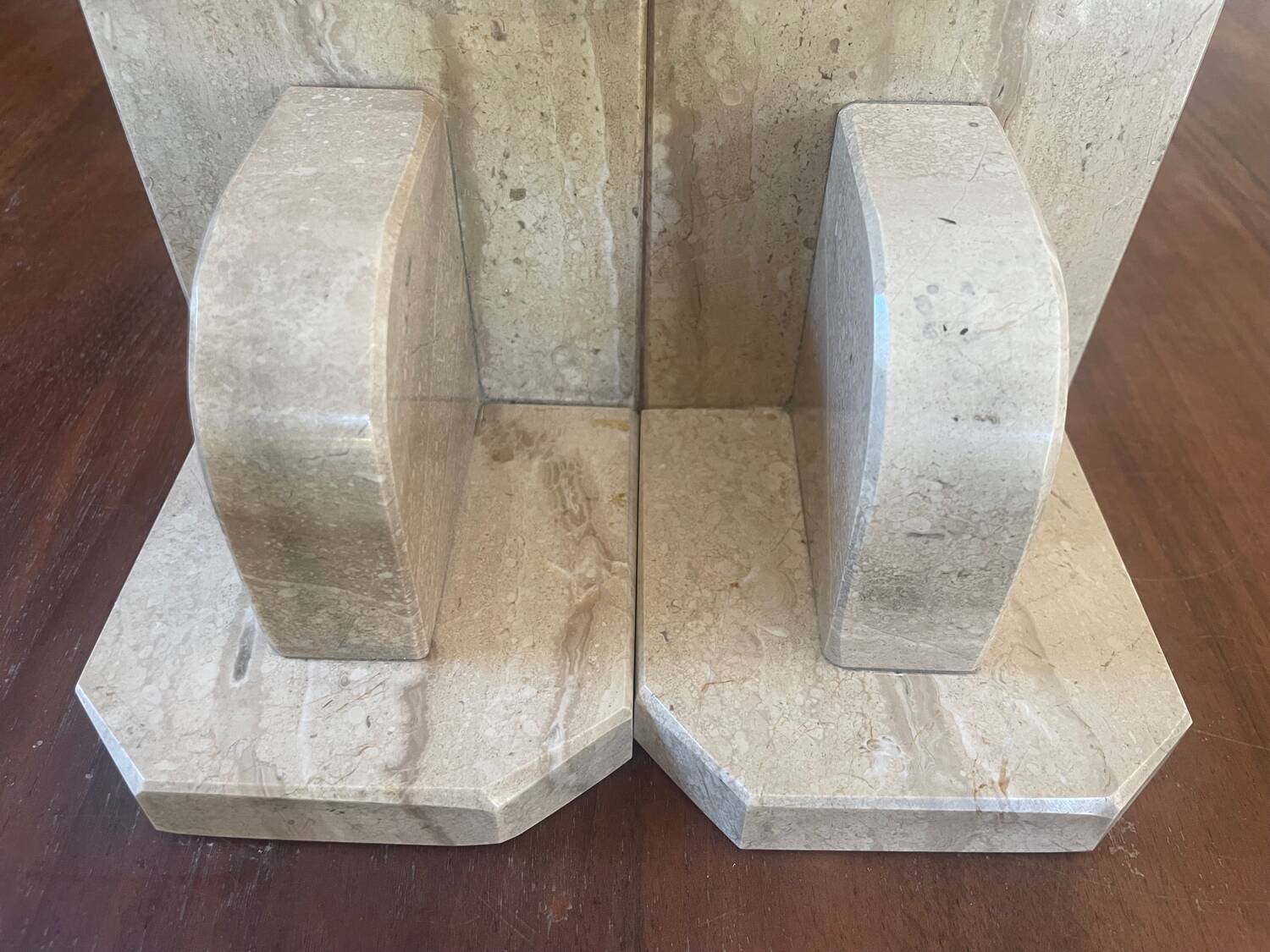 Paire de serre-livres en marbre vintage