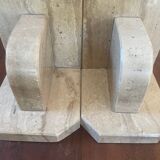 Paire de serre-livres en marbre vintage