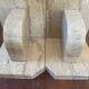 Pair of vintage marble bookends