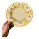 Assiette barbotine aux fruits