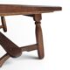 Solid oak dining table, brutalist, 1950.