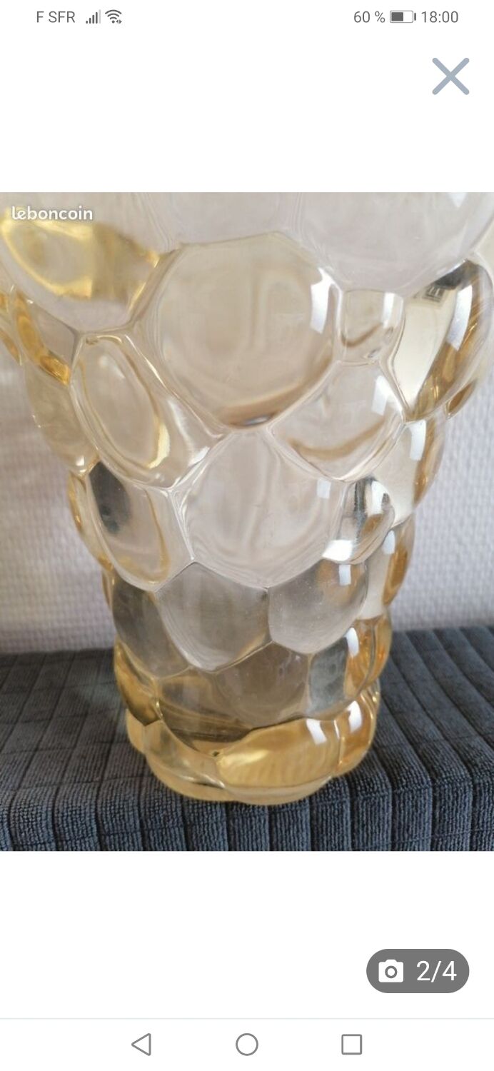 Crystal vase P. D'Avesn Art Deco