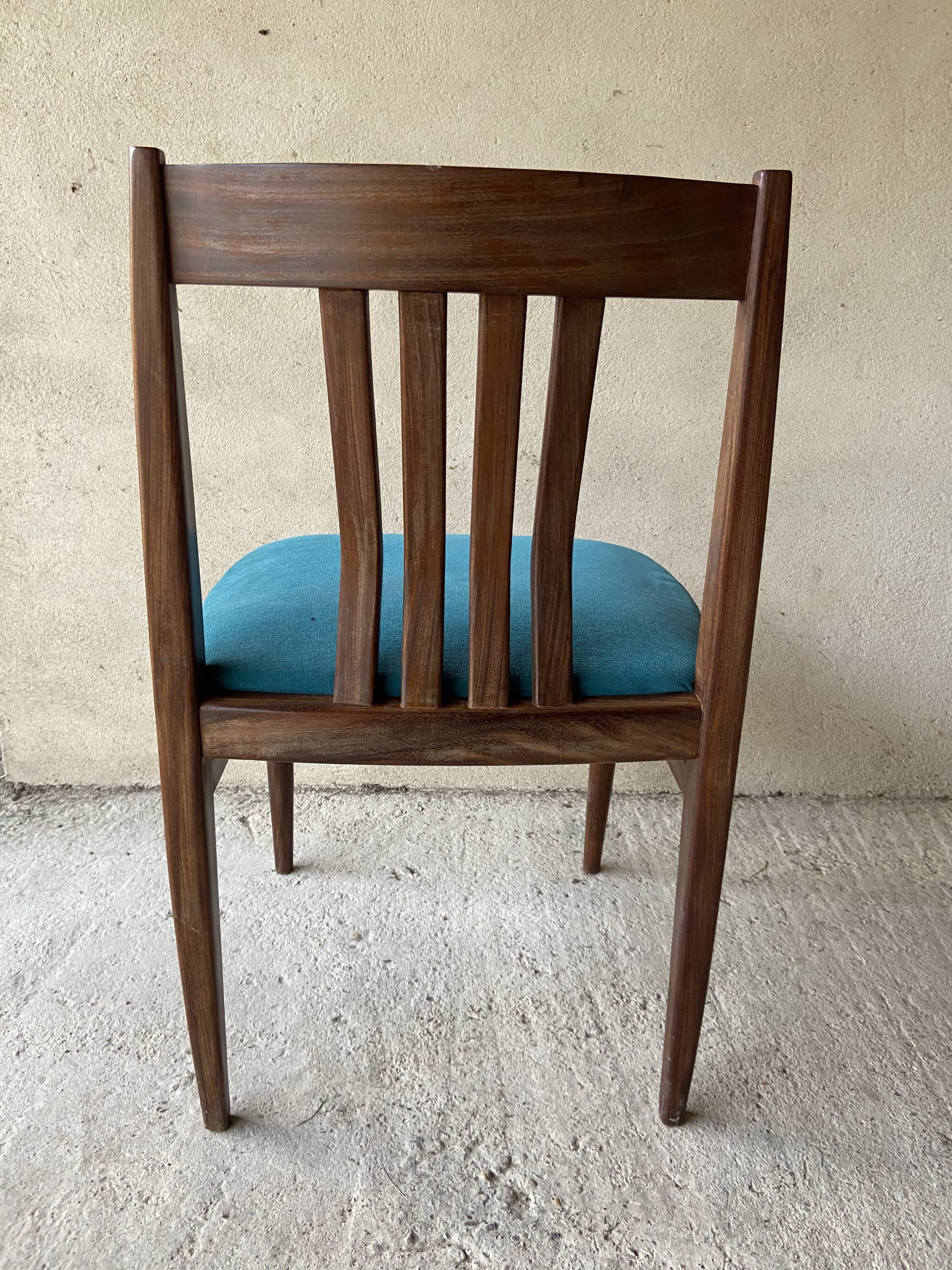 6 Scandinavian teak chairs 1960