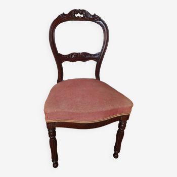 Louis Philippe style pink chair