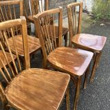 (Lot) 13 Stamped Baumann Chairs